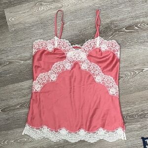 Tristan Rose Camisole with Ivory Lace